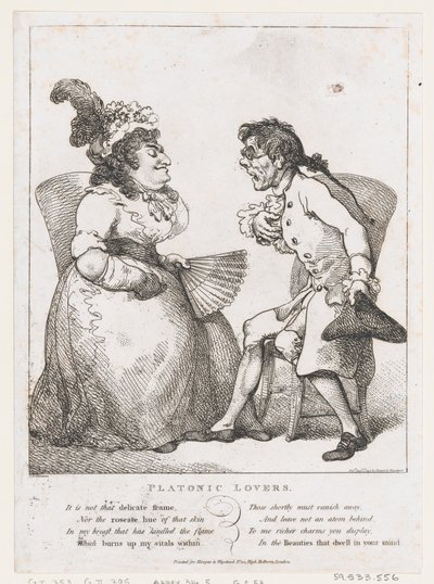 Amantes platónicos, 1 de agosto de 1797 de Thomas Rowlandson