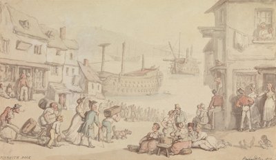 Muelle de Plymouth de Thomas Rowlandson