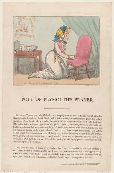 La oración de Poll de Plymouth de Thomas Rowlandson