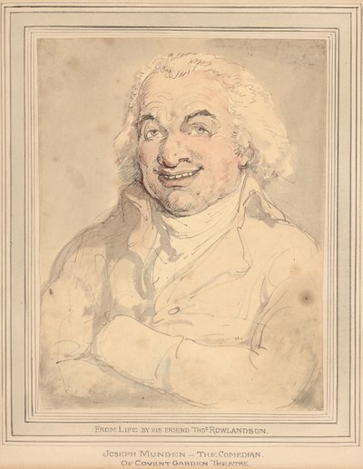 Retrato de Joseph Munden, de Largo de Busto, en un Abrigo de Color Buff de Thomas Rowlandson
