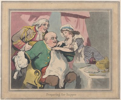 Preparativos para la cena, 22 de octubre de 1789 de Thomas Rowlandson