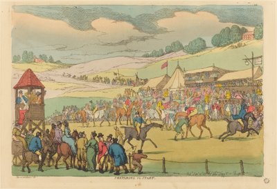 Preparándose para empezar de Thomas Rowlandson