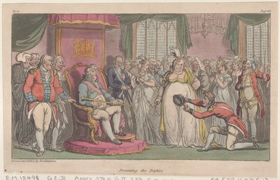 Presentando los trofeos, de Las aventuras militares de Johnny Newcome, 1815 de Thomas Rowlandson