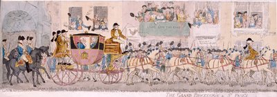 Procesión del Rey Jorge III y la Reina Carlota a la Catedral de San Pablo, Londres, 1789 de Thomas Rowlandson