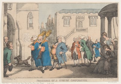 Procesión de una Corporación Rural, 12 de agosto de 1799 de Thomas Rowlandson
