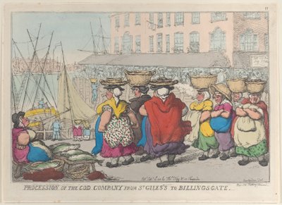 Procesión de la Compañía del Bacalao de St. Giles a Billingsgate de Thomas Rowlandson