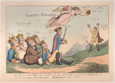 Profecía explicada, 17 de septiembre de 1808 de Thomas Rowlandson