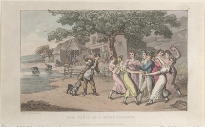 Quae Genus en una Esquila de Ovejas, de La Historia de Johnny Quae Genus, El Li..., 1 de febrero de 1822 de Thomas Rowlandson