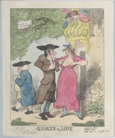 Cuáquero enamorado, 1815 de Thomas Rowlandson