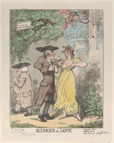 Cuáquero enamorado, 1815 de Thomas Rowlandson