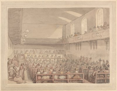 Reunión de los cuáqueros de Thomas Rowlandson