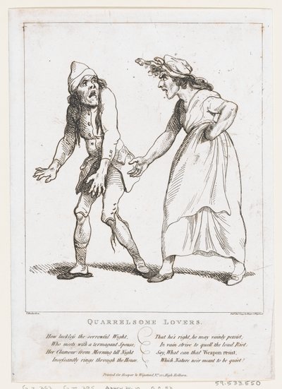 Amantes Pendencieros de Thomas Rowlandson