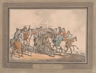 Carreras [juego de seis]:  6. Apuestas de Thomas Rowlandson