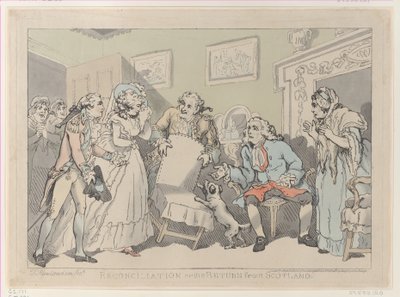 Reconciliación, o el regreso de Escocia, 17 de diciembre de 1785 de Thomas Rowlandson