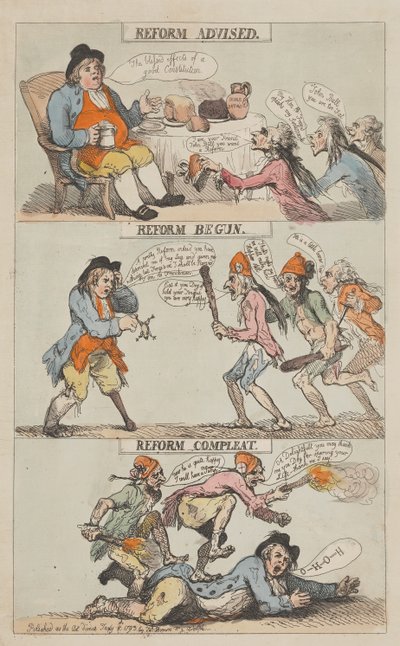 Reforma recomendada - Reforma iniciada - Reforma completada (concluida) de Thomas Rowlandson