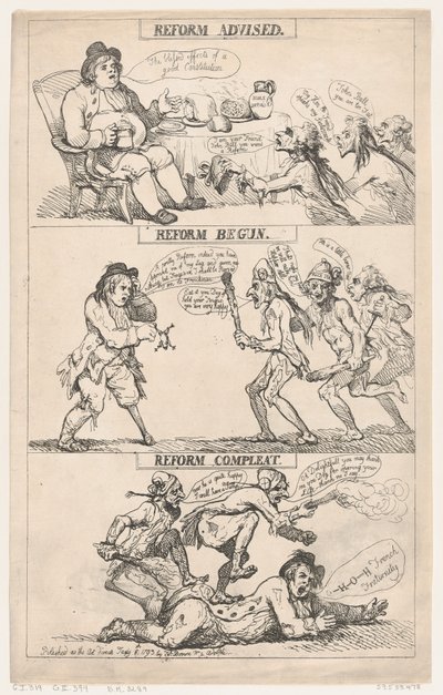 Reforma recomendada, reforma iniciada, reforma completada de Thomas Rowlandson