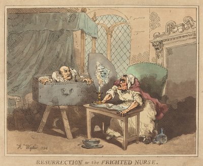 Resurrección, o La enfermera asustada de Thomas Rowlandson