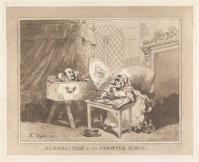 La resurrección o la enfermera asustada de Thomas Rowlandson
