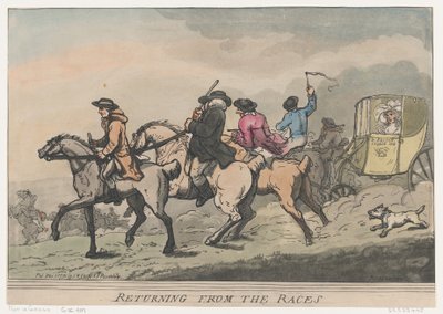 Regresando de las Carreras, 1 de diciembre de 1791 de Thomas Rowlandson