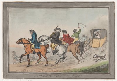 Regresando de las carreras, 1 de diciembre de 1791 de Thomas Rowlandson