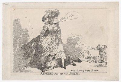 Reynard Puesto a Sus Estrategias, 23 de abril de 1784 de Thomas Rowlandson