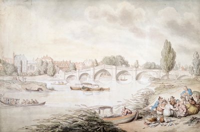 Puente de Richmond, Londres, c1780-c1820 de Thomas Rowlandson
