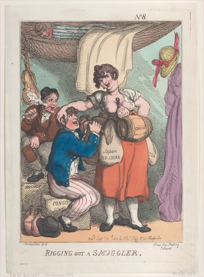 Equipando a un contrabandista, 25 de septiembre de 1810 de Thomas Rowlandson