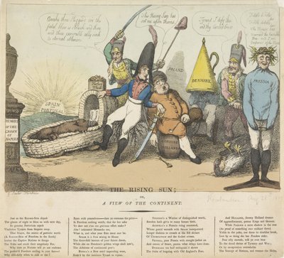 El sol naciente sobre Europa, 1809 de Thomas Rowlandson