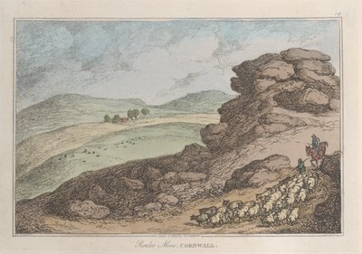 Rouler Moor, Cornwall, de Sketches from Nature, 1822 de Thomas Rowlandson