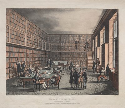 Institución Real, calle Albemarle de Thomas Rowlandson
