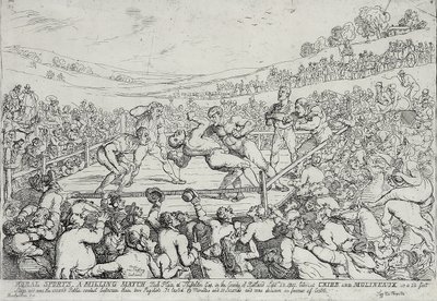 Deportes rurales - Un combate de boxeo, 28 de septiembre de Thomas Rowlandson