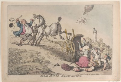 Deportes rurales: caza de globos, 25 de octubre de 1811 de Thomas Rowlandson