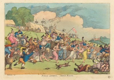 Deportes rurales. Carrera de camisones de Thomas Rowlandson