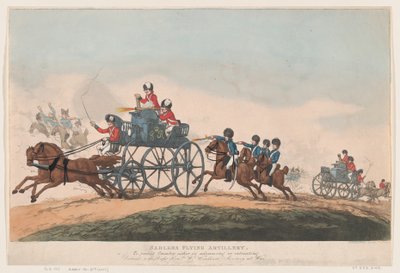 Artillería voladora de Sadler de Thomas Rowlandson