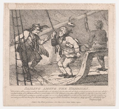 Navegando entre las Hébridas, Bellezas pintorescas de Boswell, segunda parte, junio 10, 1786 de Thomas Rowlandson