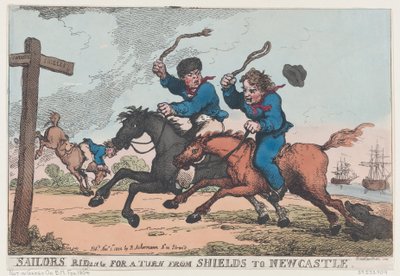 Marineros Montando para un Paseo de Shields a Newcastle, 1 de noviembre de 1804 de Thomas Rowlandson