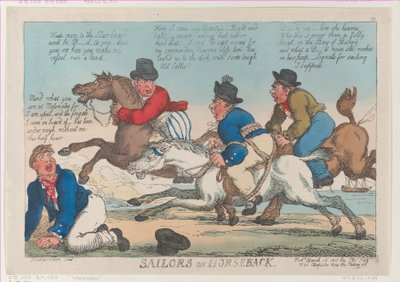Marineros a caballo, 16 de marzo de 1811 de Thomas Rowlandson