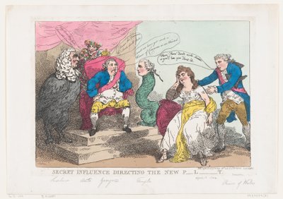 Influencia secreta dirigiendo el nuevo parlamento, 18 de mayo de 1784 de Thomas Rowlandson