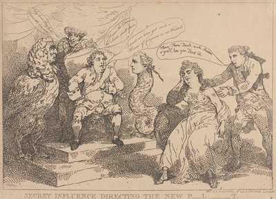 Una influencia secreta que dirige el nuevo Parlamento de Thomas Rowlandson