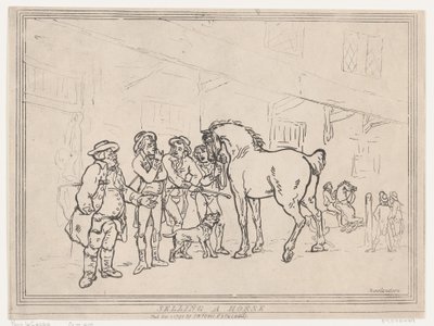 Vendiendo un caballo, 1 de diciembre de 1791 de Thomas Rowlandson