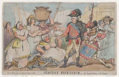 Sargento Reclutador, 24 de octubre de 1789 de Thomas Rowlandson