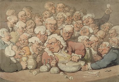 Sirviendo ponche, c.1815-20 de Thomas Rowlandson