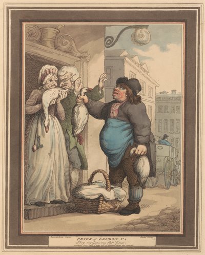 Conjunto de ocho (2): Gritos de Londres de Thomas Rowlandson