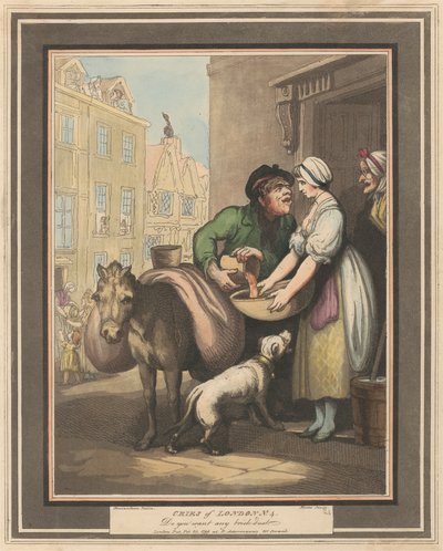 Conjunto de ocho (4): Gritos de Londres de Thomas Rowlandson
