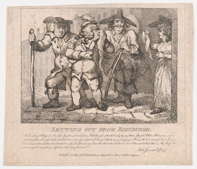 Partiendo de Edimburgo Bellezas pintorescas de Boswell, Parte la Segunda, Mayo..., 30 de mayo de 1786 de Thomas Rowlandson
