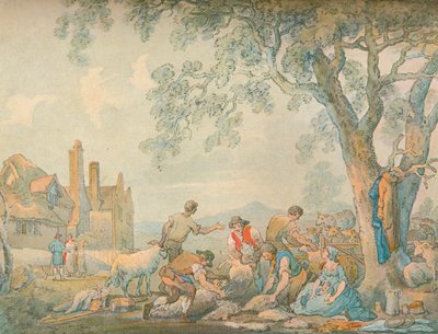 Esquila de ovejas, c1776-1827, 1906 de Thomas Rowlandson