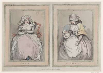 Soltero y casado, 1 de diciembre de 1791 de Thomas Rowlandson