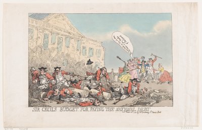 El presupuesto de Sir Cecil para pagar la deuda nacional de Thomas Rowlandson