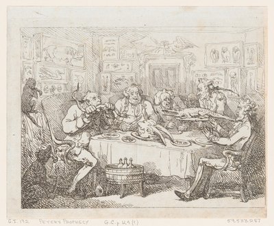 Sir Joseph Banks a punto de comer un caimán 