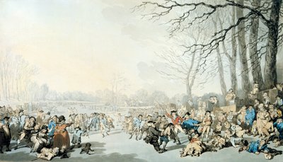 Patinadores en la Serpentine de Thomas Rowlandson